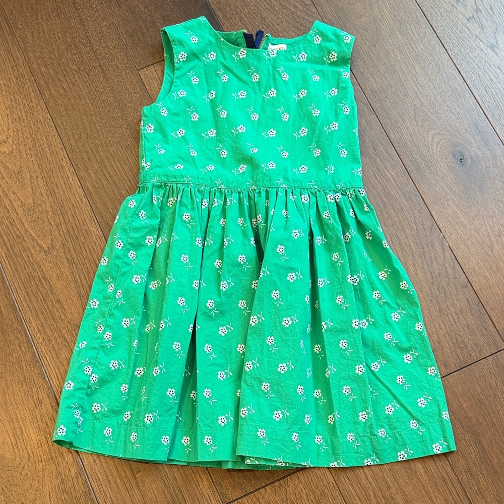 Crewcuts Green Floral Kids Dress Size 5 C12-023